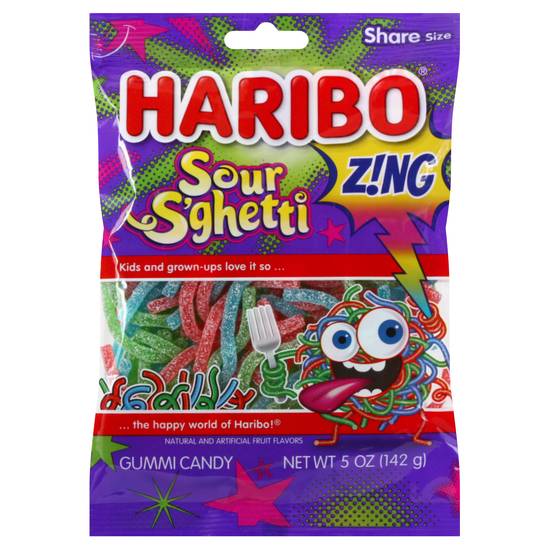 Haribo Zing Sour S'ghetti Gummi Candy