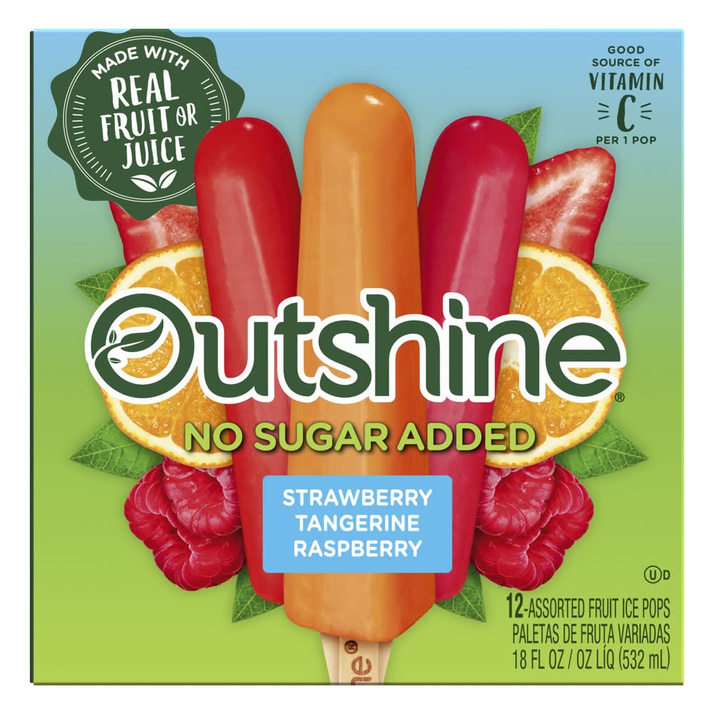 Outshine Strawberry Raspberry Fruit Ice Bars (18 fl oz)