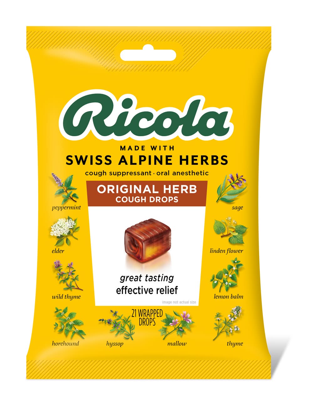 Ricola Original Herbed Cough Drop Bags (21 ct)