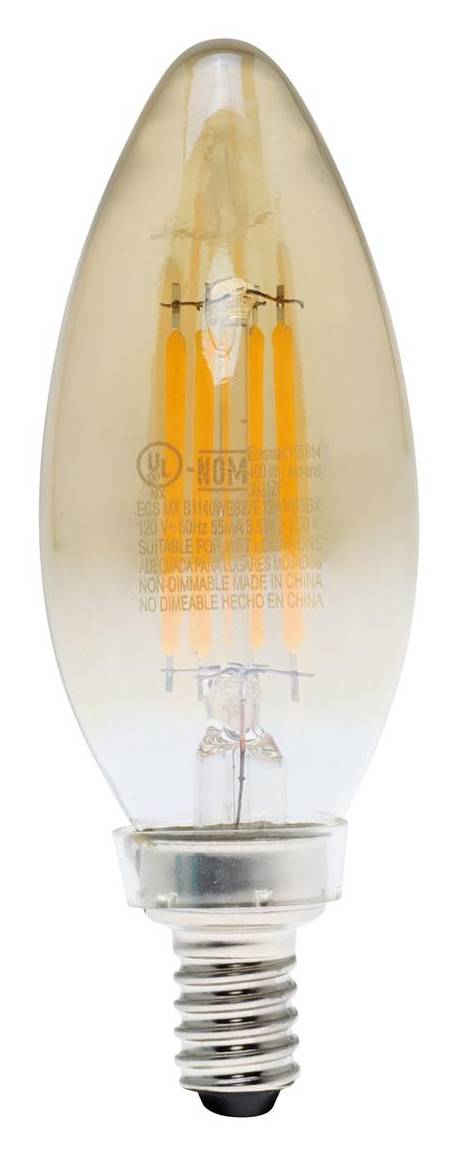 EcoSMART · Foco led cálida de base e12 40 w (3 un)