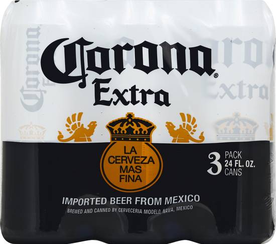 Corona Extra Mexican Lager Beer (3 ct, 24 fl oz)