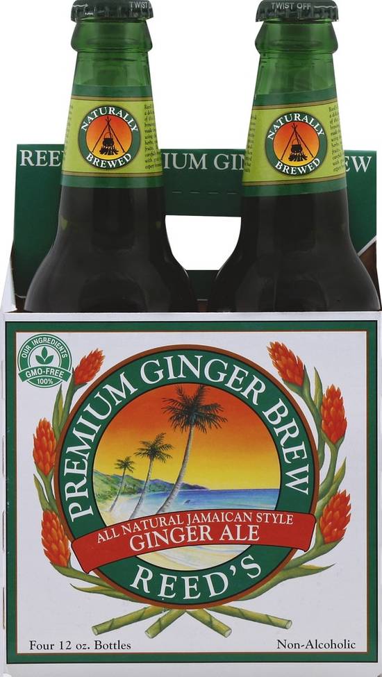 Reed's Jamaican Style Ginger Ale Beer (4 ct, 12 oz) Delivery Near You Uber Eats
