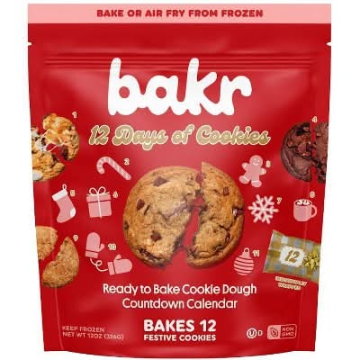 BAKR Countdown Calendar Frozen Cookie Variety pack (12 oz, 12 ct)