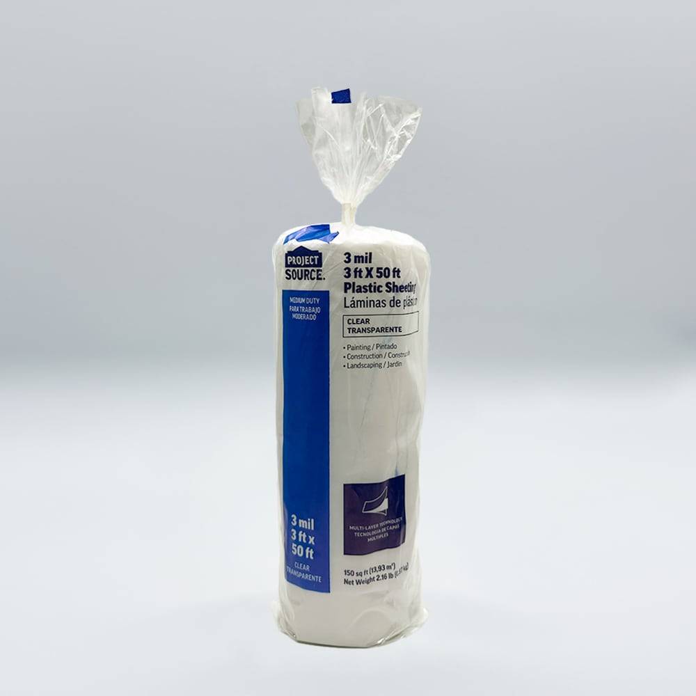 Project Source 3-ft x 50-ft Clear 3-mil Medium-duty Plastic Sheeting | 110CT1850LOWES3C