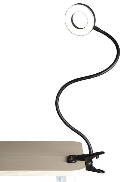 OttLite® Wellness Series Capture Clip-On LED Ring Light, 25"H, 11.5W, Black