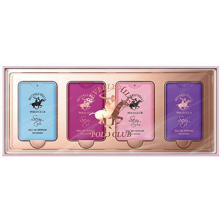 Beverly Hills Polo Club Women's Pocket Spray Gift Set - 0.68 fl oz x 4 pack