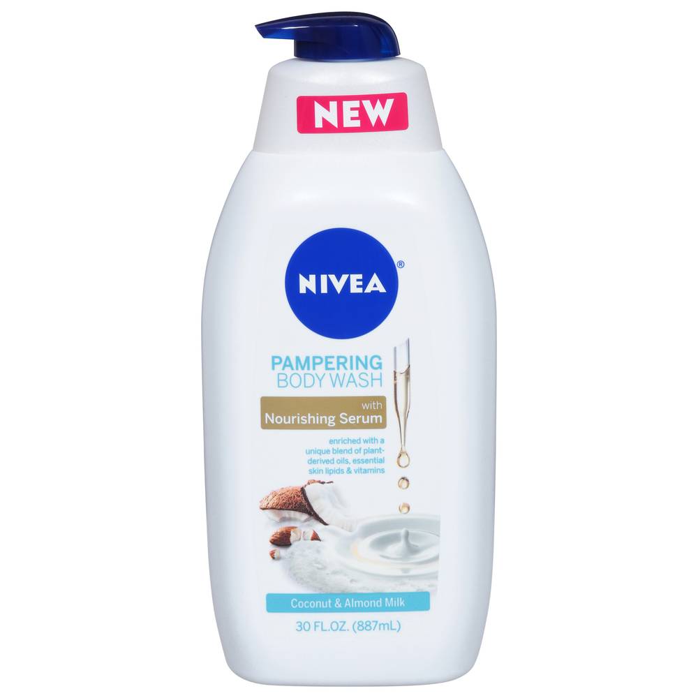 Nivea Pampering Coconut & Almond Milk Body Wash With Nourishing Serum