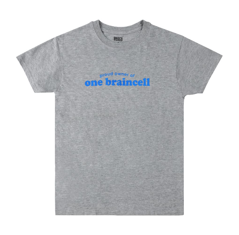 One Braincell Graphic Tee Medium Gray