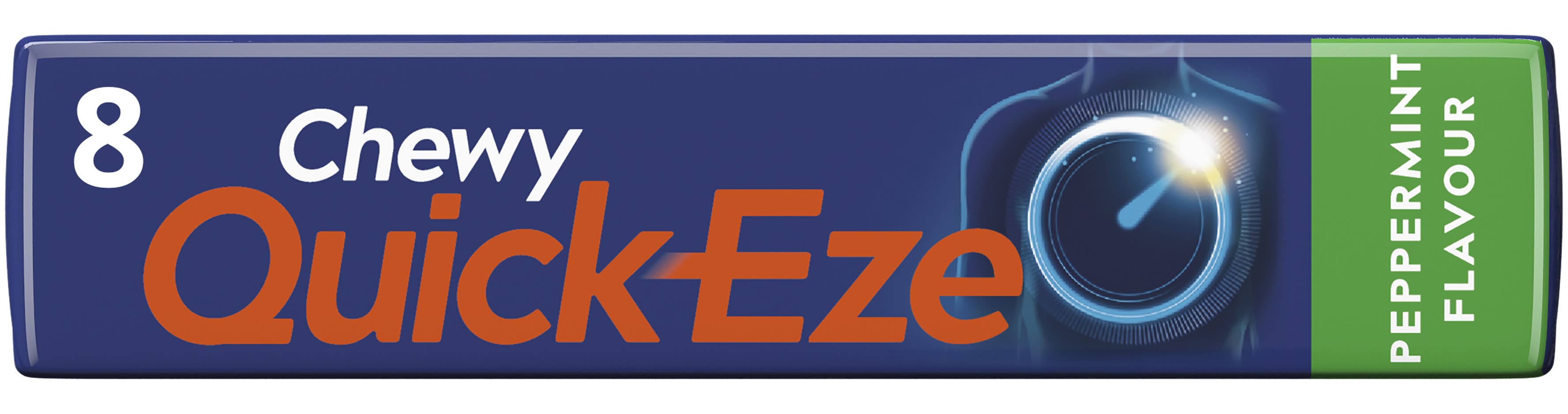 Quick-Eze Chewy Heartburn & Acid Indigestion Rapid Relief Tablets, Peppermint (40g, 8 pack)