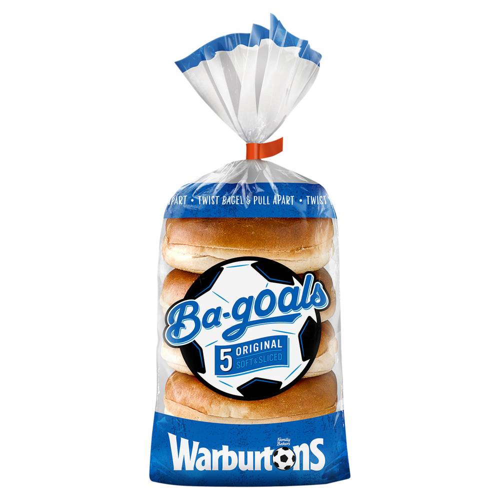 Warburtons Sliced Plain Bagels 5 pack
