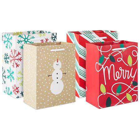 Hallmark Christmas Gift Bag Bundle (Festive Fun) Small - 4.0 ea