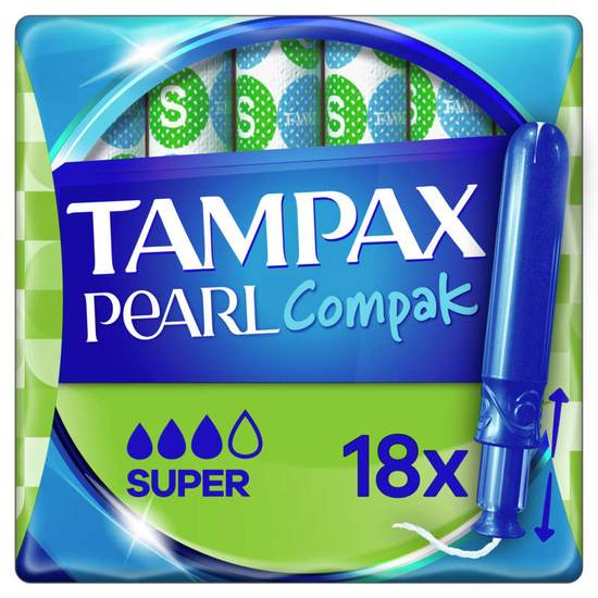Tampons hygiéniques - Compak pearl - Protection hygiénique - Super x18 TAMPAX