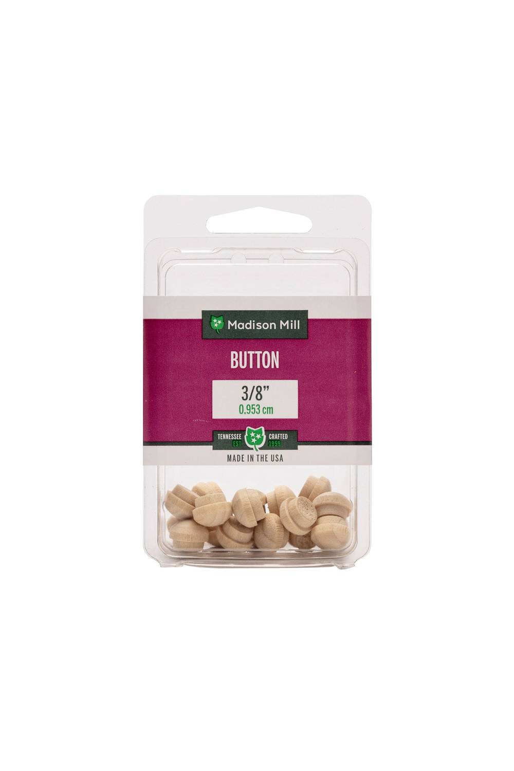 Madison Mill 18-Pack 0.375 x 0.375 Poplar Wood Button Plug | 9015M?