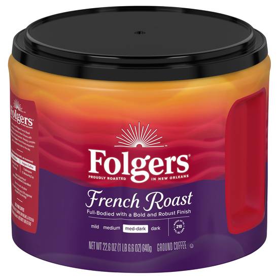 Folgers Ground Coffee (22.6 oz) (french roast - medium dark roast)