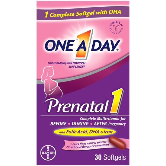 One A Day Prenatal 1 Multivitamin Soft-Gels - 30 CT
