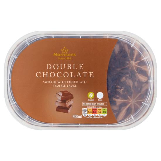 Morrisons Chocolate, Double Ice Cream (900ml)