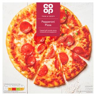 Co-op Pepperoni Thin & Crispy Pizza 314G