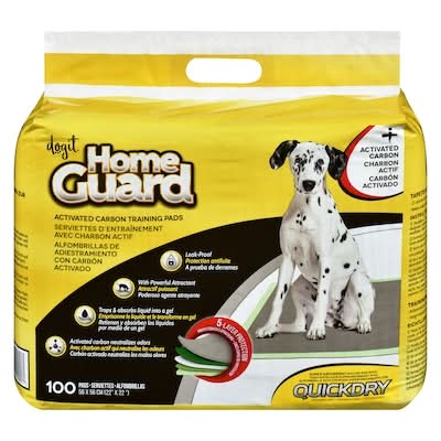 Dogit Home Guard Activated Carbon Training Dog Pads, 22x22 in (100 ct)