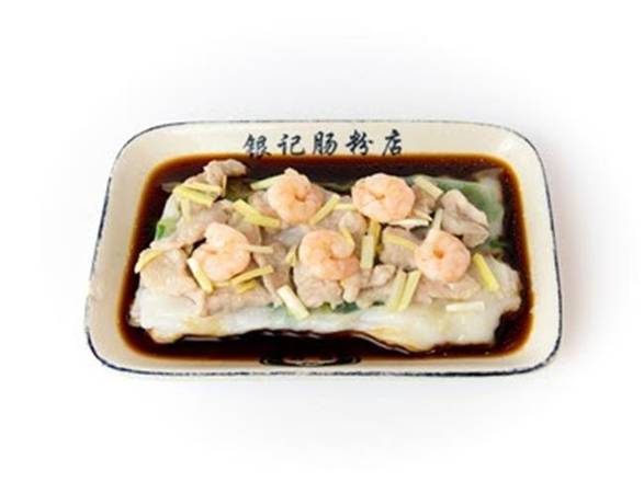Marinaded Pork $ Shrimp w/Chives Rice Noodle Roll/韭黃鮮蝦肉片腸 (醬油 )R02
