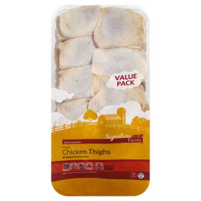 Signature Farms Bone-In Chicken Thigh Value Pack - 4.5 Lb