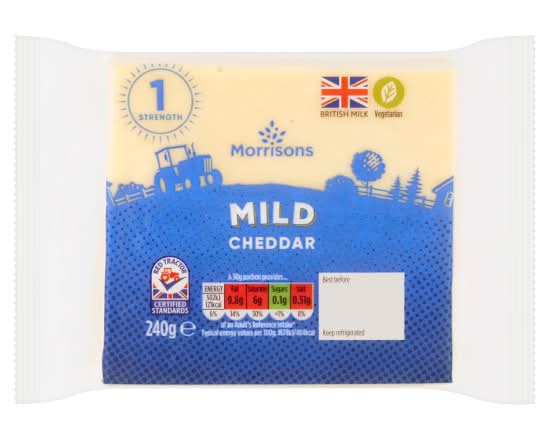 Morrisons Mild Cheddar Cheese (240g)