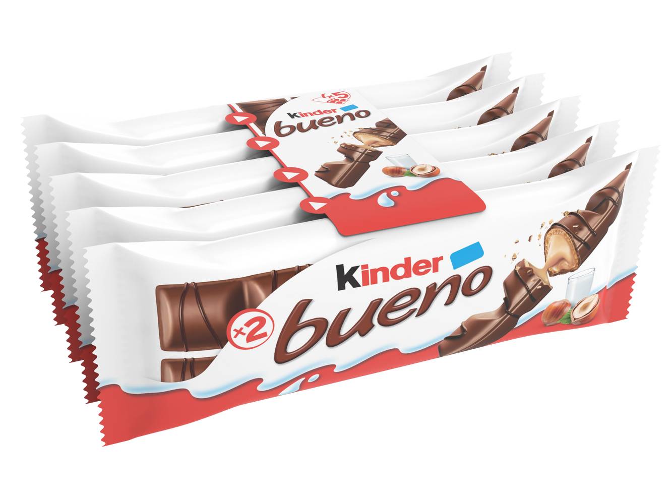 Kinder - Bueno barre chocolat au lait, 5 pcs