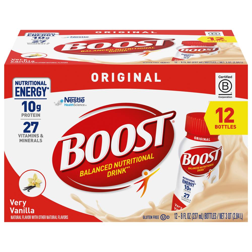 Boost Original Very Vanilla Nutritional Drink (12 x 8 fl oz)