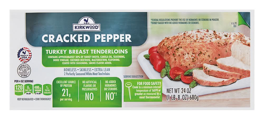 Kirkwood Turkey Breast Tenderloin, Cracked Pepper (24 oz)