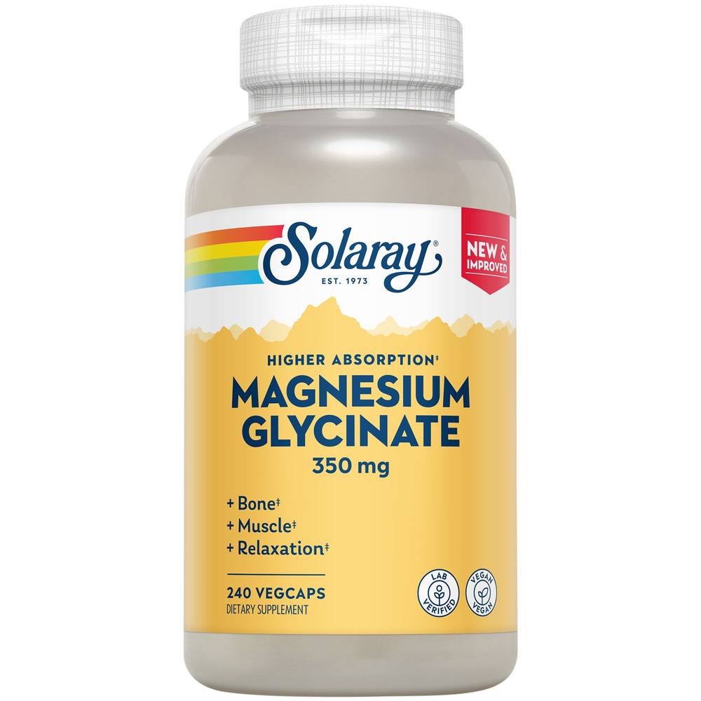 Solaray Magnesium Glycinate 350mg Capsules