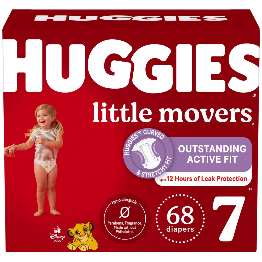 Huggies Little Movers Diapers, 7 (68 ct)