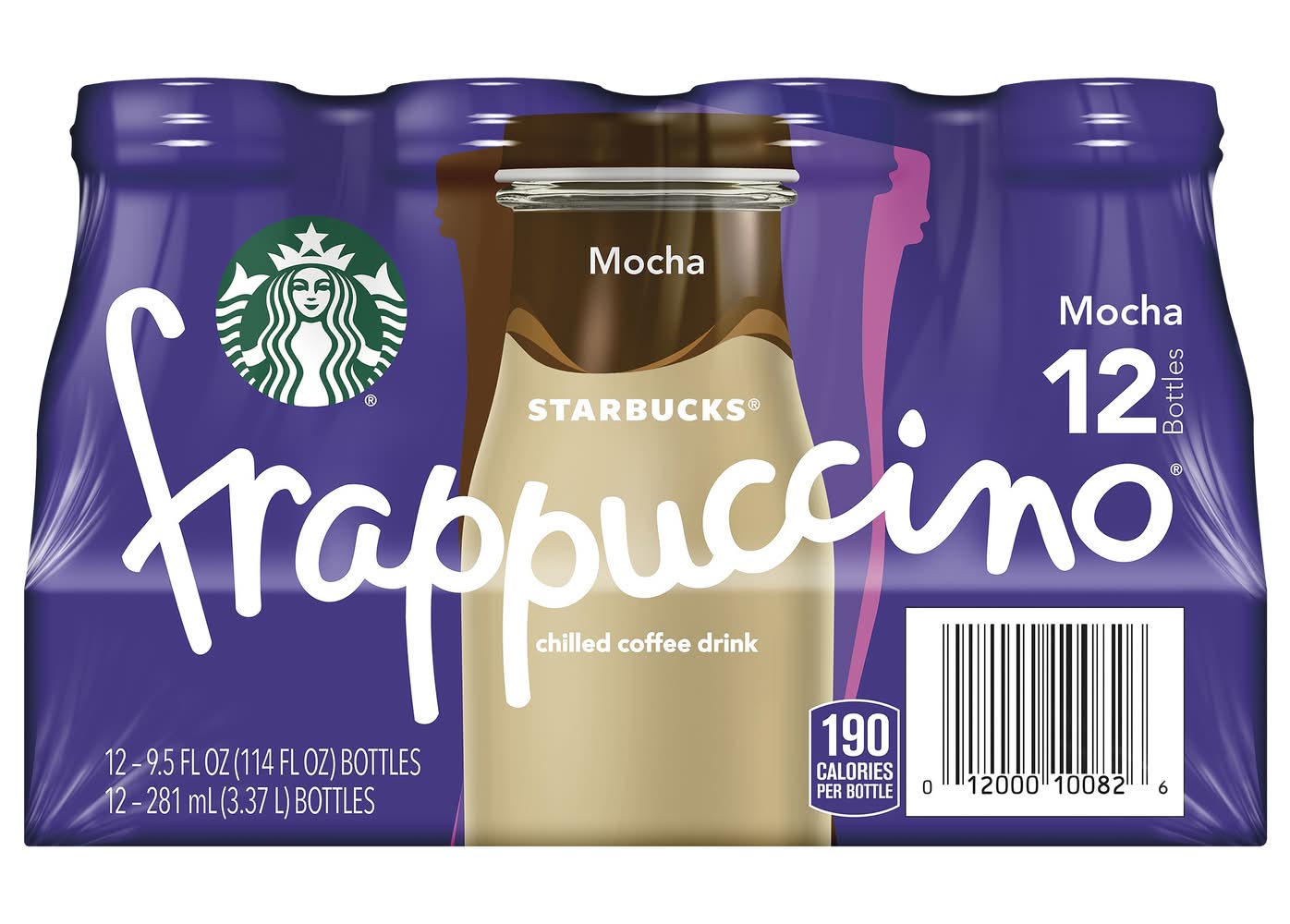 Starbucks Frappuccino Chilled Coffee Drink, Mocha (12 x 9.5 fl oz)