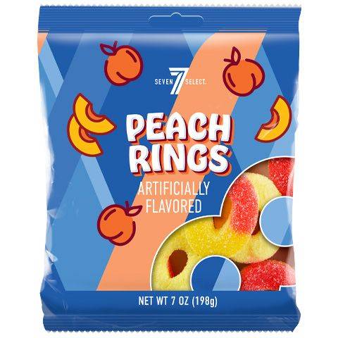 7-Select Gummi Rings (peach)