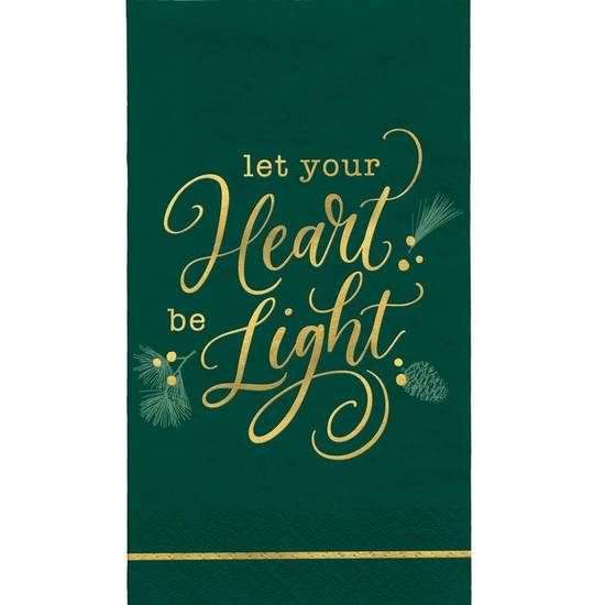 Calm Bright Christmas Paper Guest Towels, 4.5in x 7.75in, 16ct