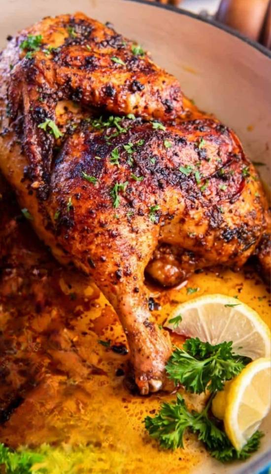 Half Chicken roasted over rice