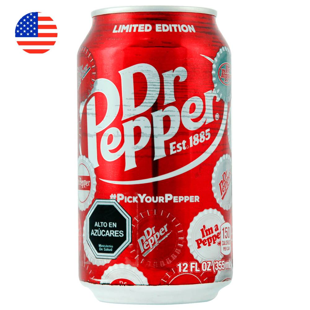 Dr pepper bebida (lata 355 ml)