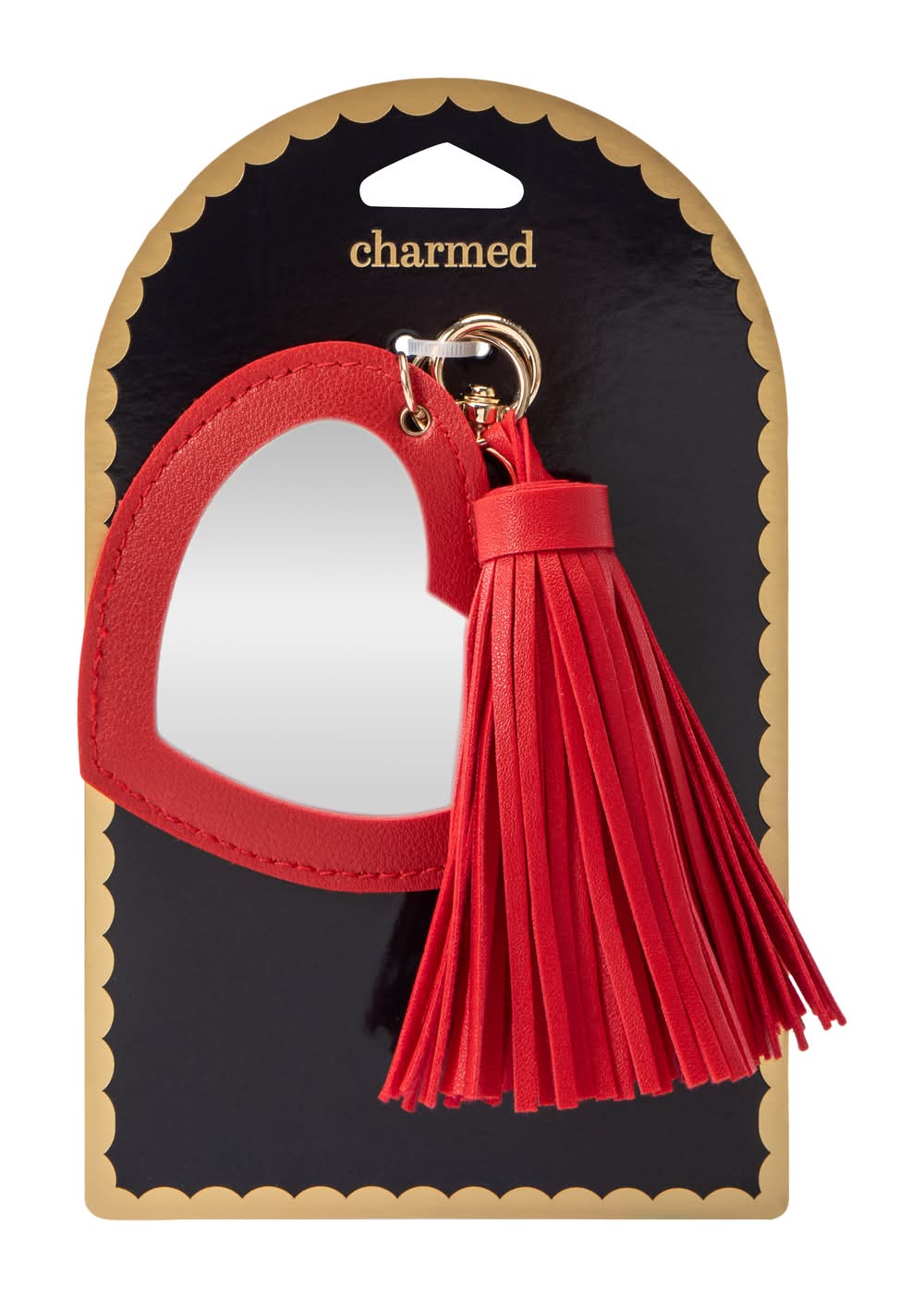 Novelty Mirror Charm Red Heart