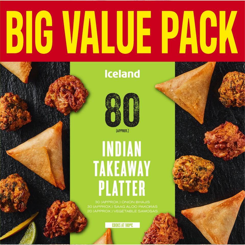 Iceland 80 (approx.) Indian Style Platter 1.2kg