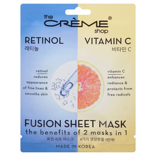 The Creme Shop Retinol Vitamin C Fusion Sheet Mask