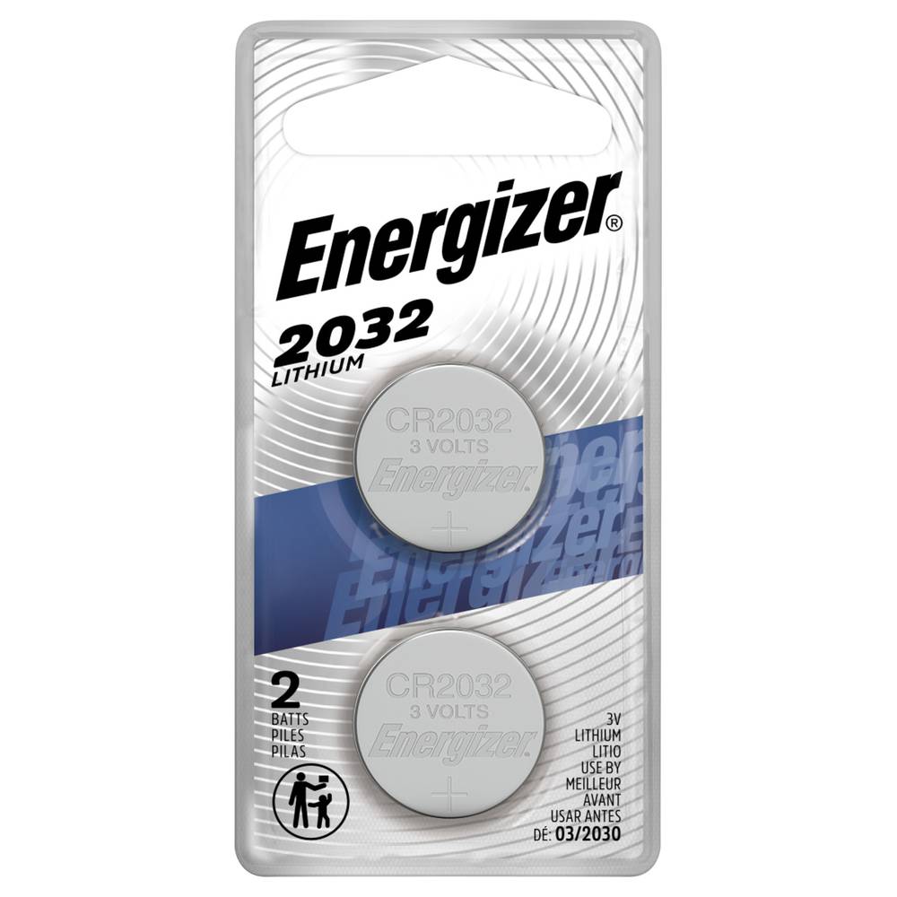 Energizer 2032 3V Lithium Coin Batteries (2 ct)