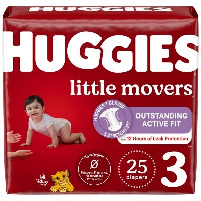 Huggies Little Movers Disney Baby Diapers, 3 (25 ct)