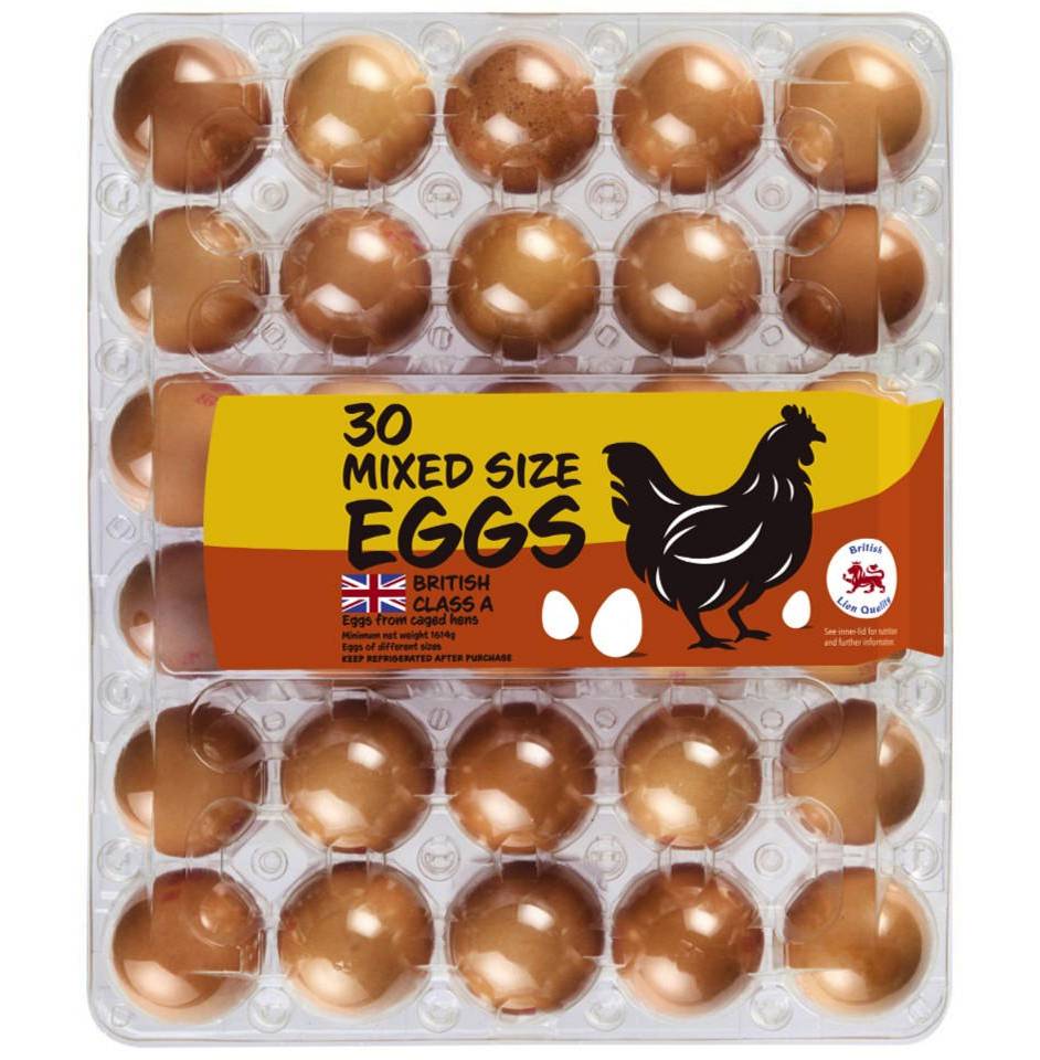 Iceland Mixed Size Eggs (30 pack)