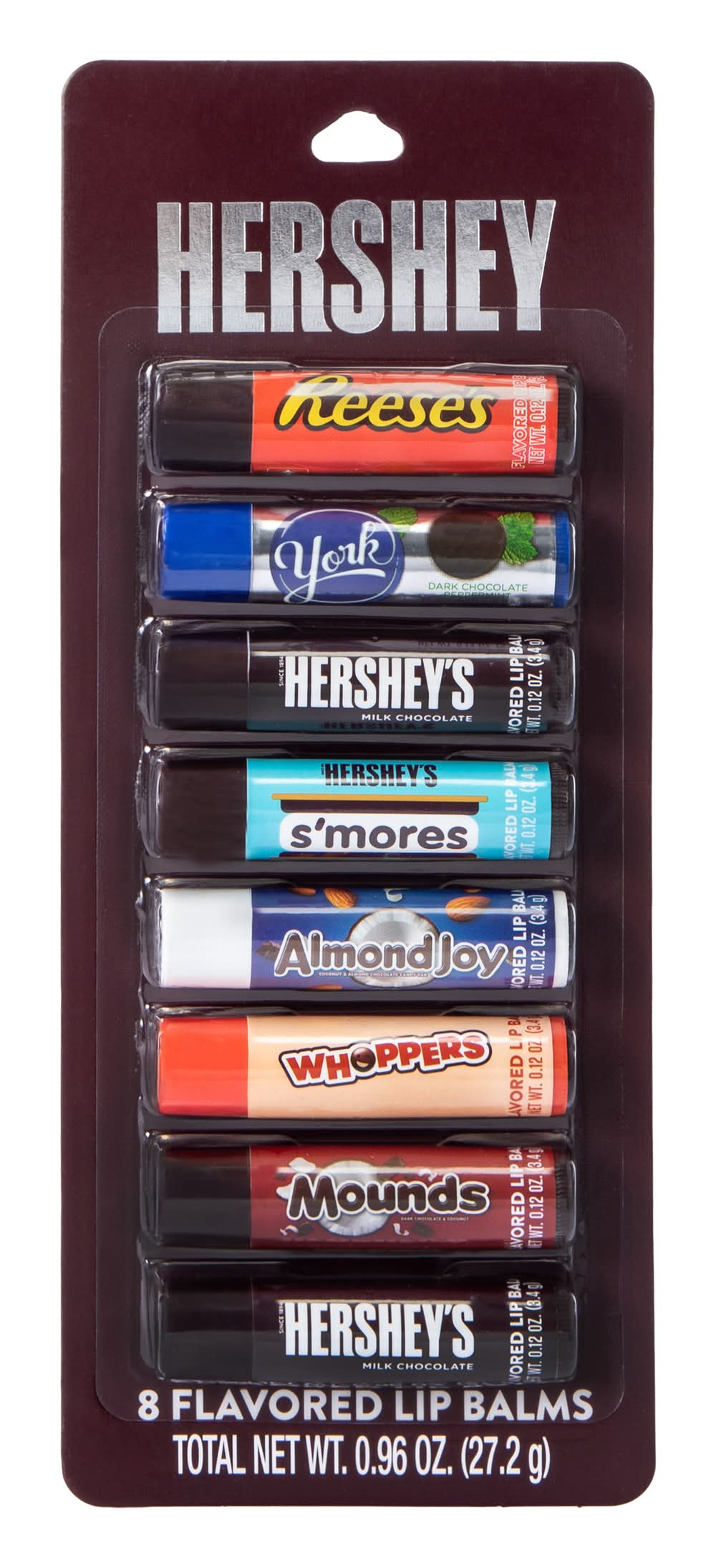 Hershey's Flavored Lip Balm 8-Pack 0.96oz Hershey