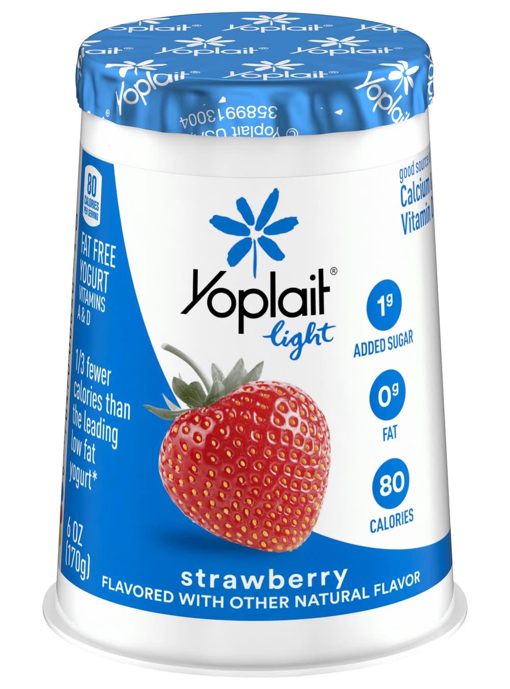 Yoplait Fat Free Light Strawberry Yogurt (6 oz)