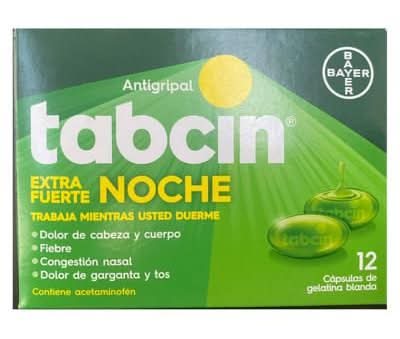 Antigripal Tabcin Extra Fuerte Noche 12 Cápsulas