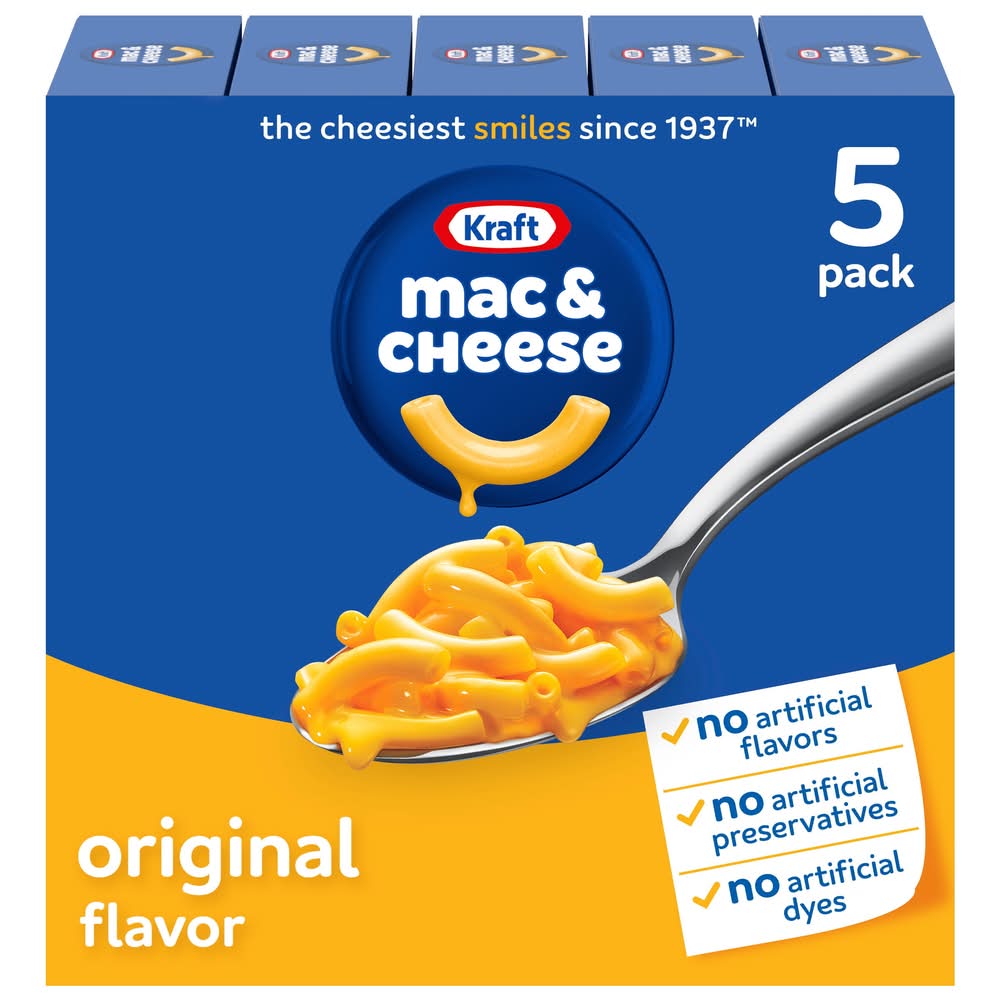Kraft Original Mac and Cheese Dinner - 36.25oz/5ct
