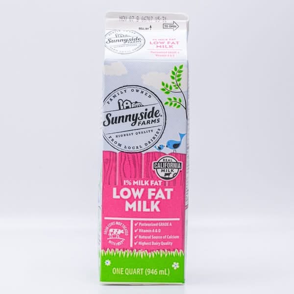 Sunnyside Farms Low Fat Milk (1 qt)