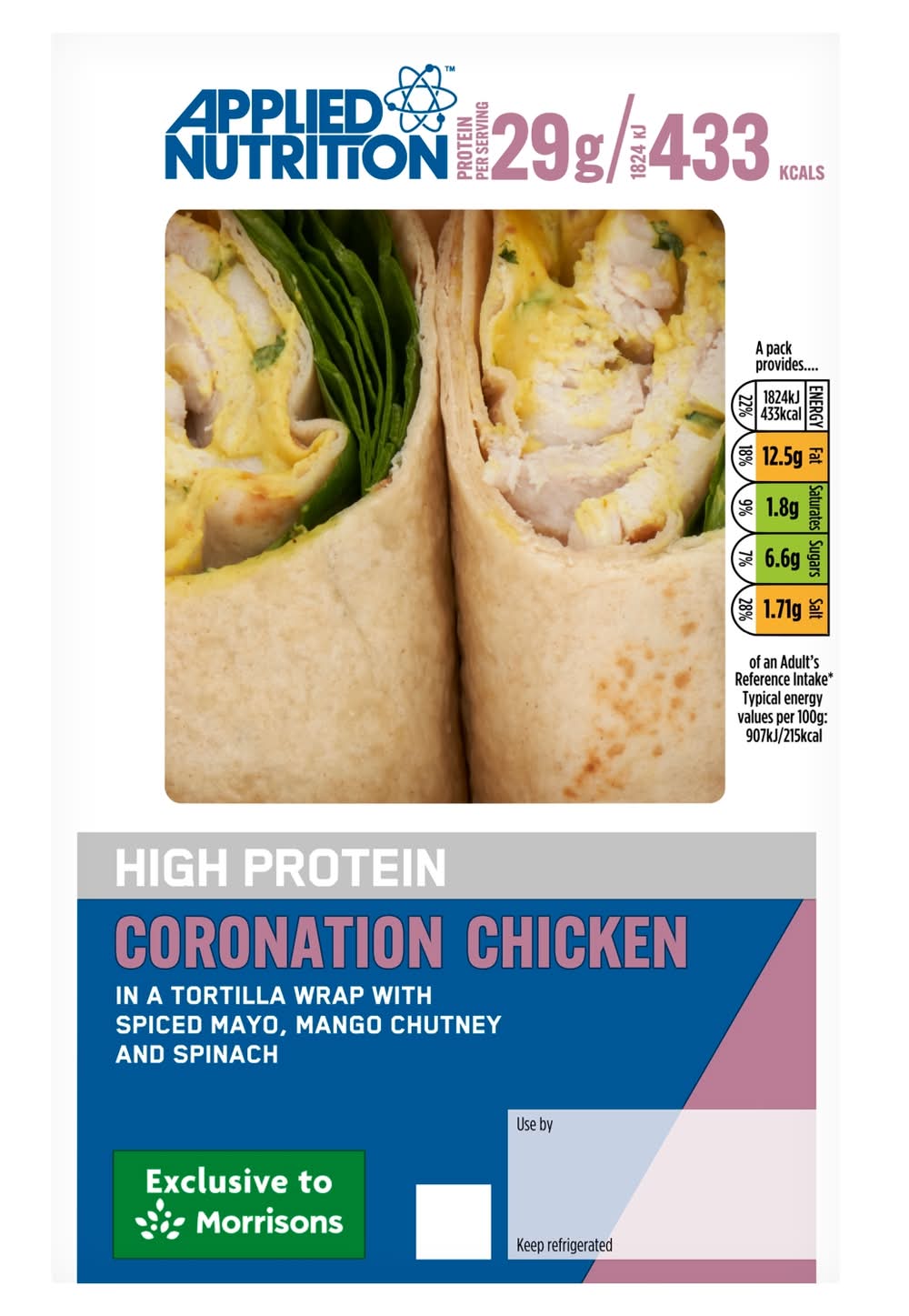 Applied Nutrition Coronation Chicken Wrap 201g
