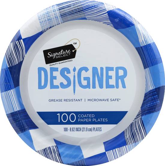 Signature Select Designer Coated Paper Plates