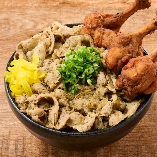 【季節限定】バジルガッツ・チューリップから揚げ丼（メガ盛） Basil GUTZ & Tulip (MEGA Size)