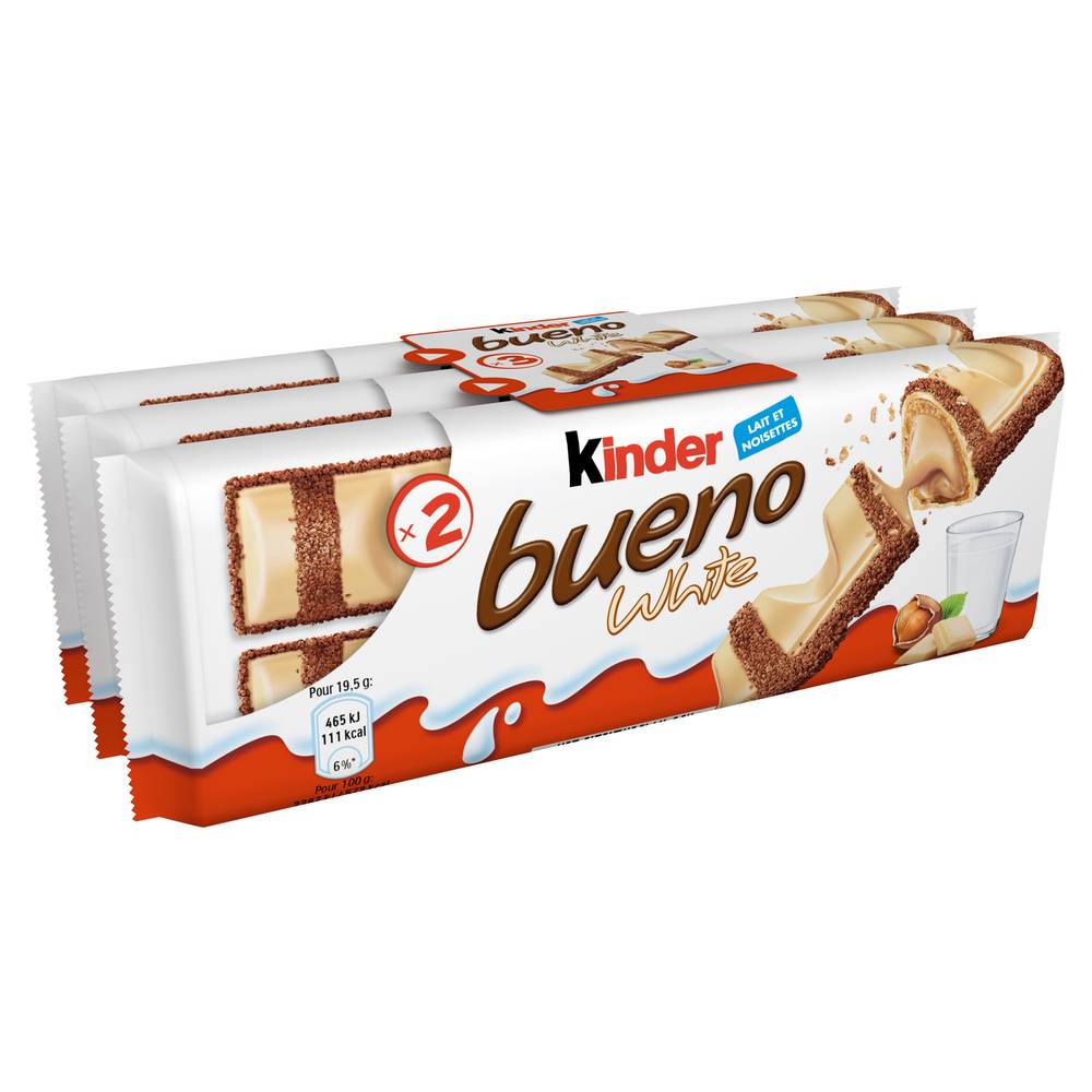 Kinder - Bueno barres de chocolat blanc (117g)